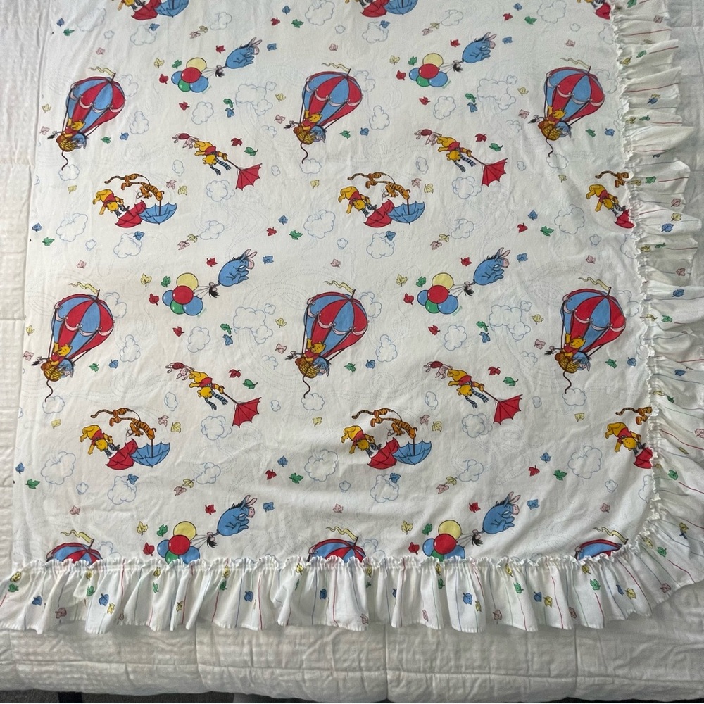 Vintage Winnie the Pooh Priscilla Curtain Panels “The Blustery Day” 49”X62” - Picture 5 of 13